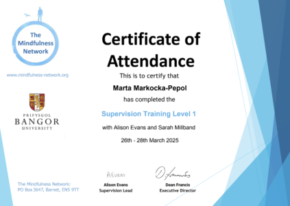 Certyfikat 1 Marta Markocka-Pepol